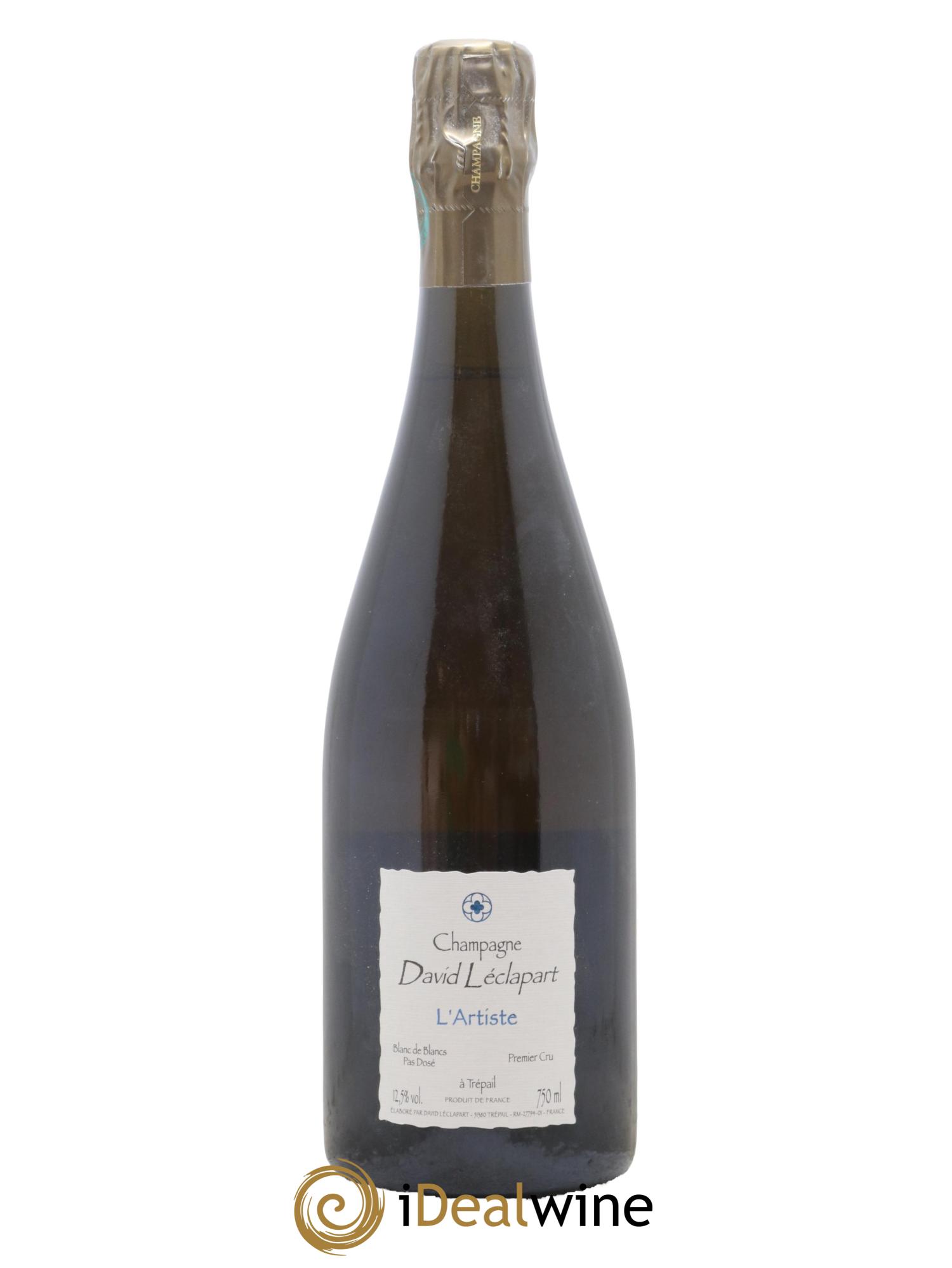 L'Artiste Blanc de Blancs 1er Cru Extra-Brut David Leclapart 2015 - Lot de 1 bouteille - 0