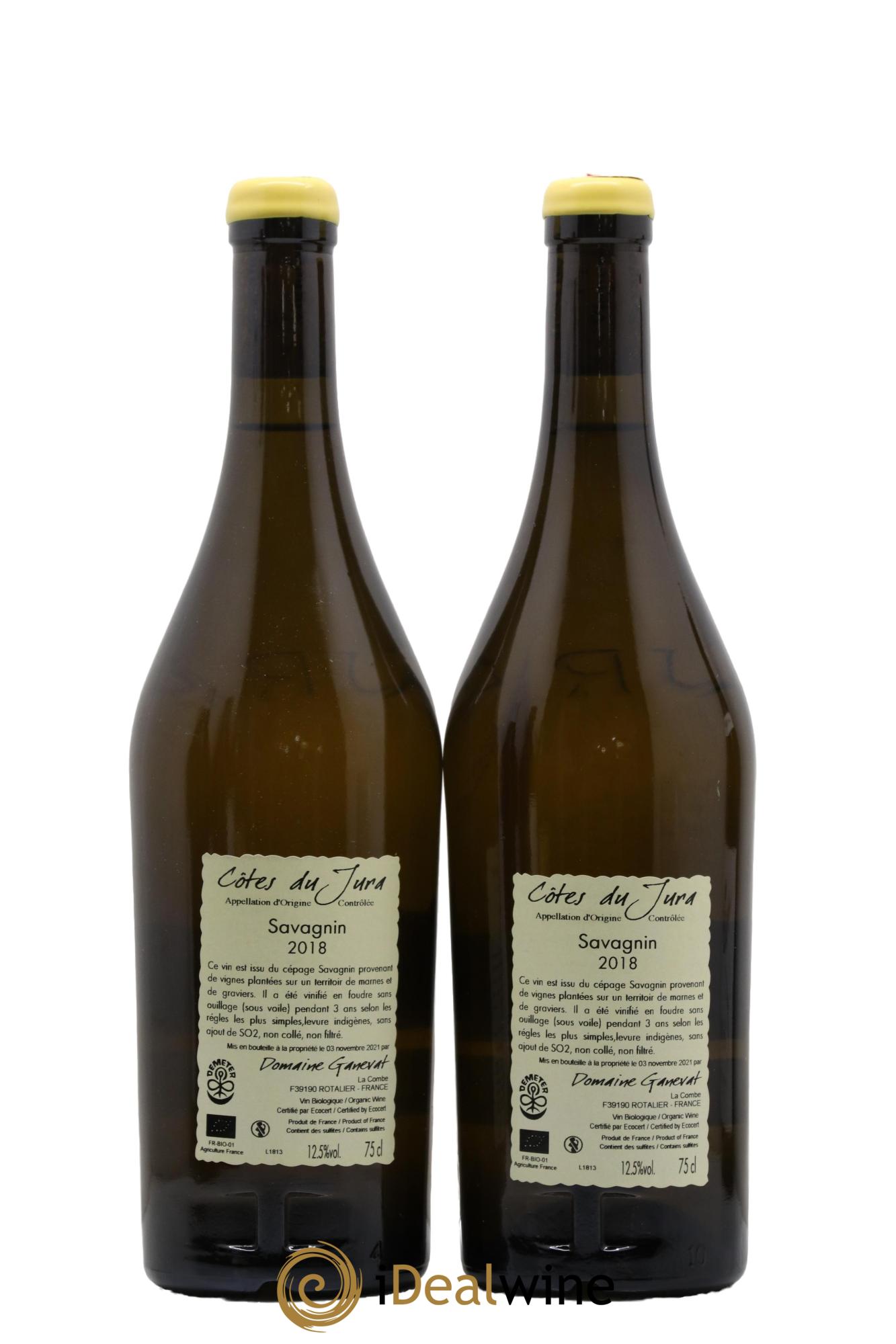 Côtes du Jura Les Grands Teppes Savagnin (sous voile) Jean-François Ganevat (Domaine) 2018 - Lot de 2 bouteilles - 1