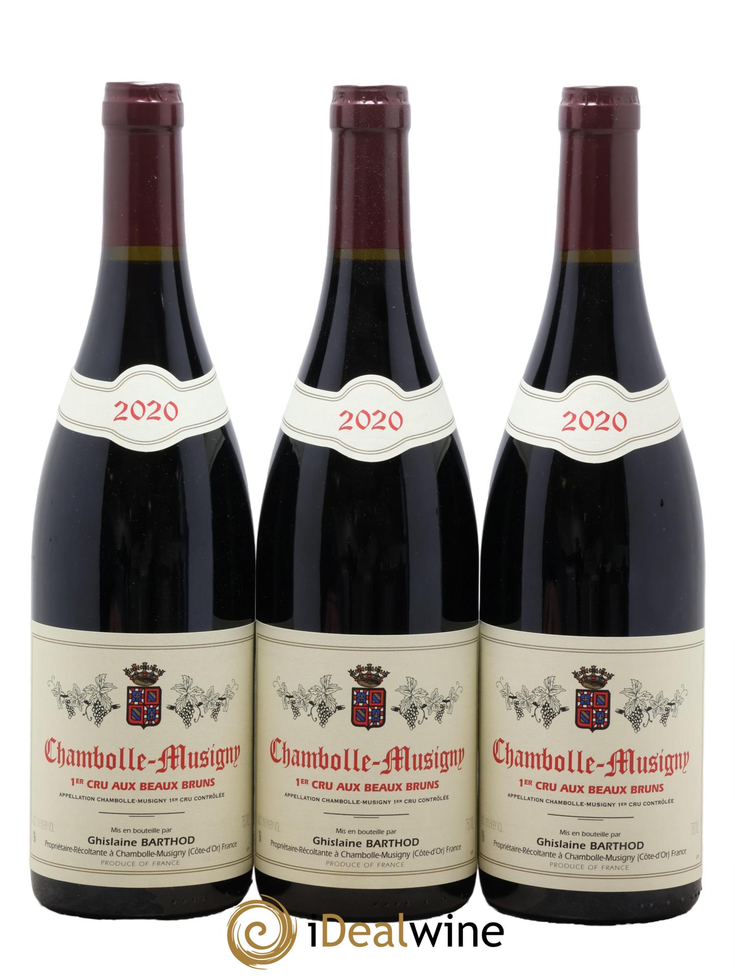 Chambolle-Musigny 1er Cru Aux Beaux Bruns Ghislaine Barthod 2020 - Lotto di 3 bottiglie - 0