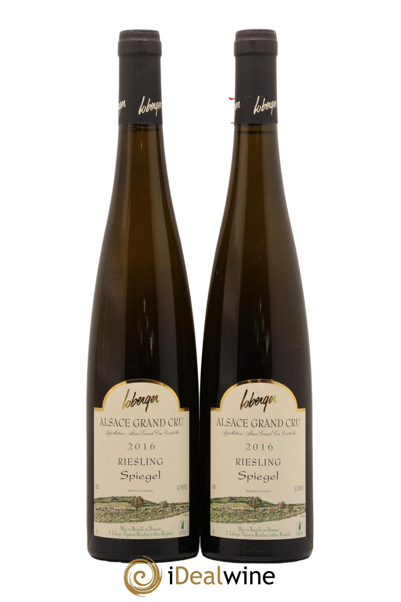 Alsace Grand Cru Spiegel Riesling Loberger 2016 - Lot de 2 bouteilles - 0