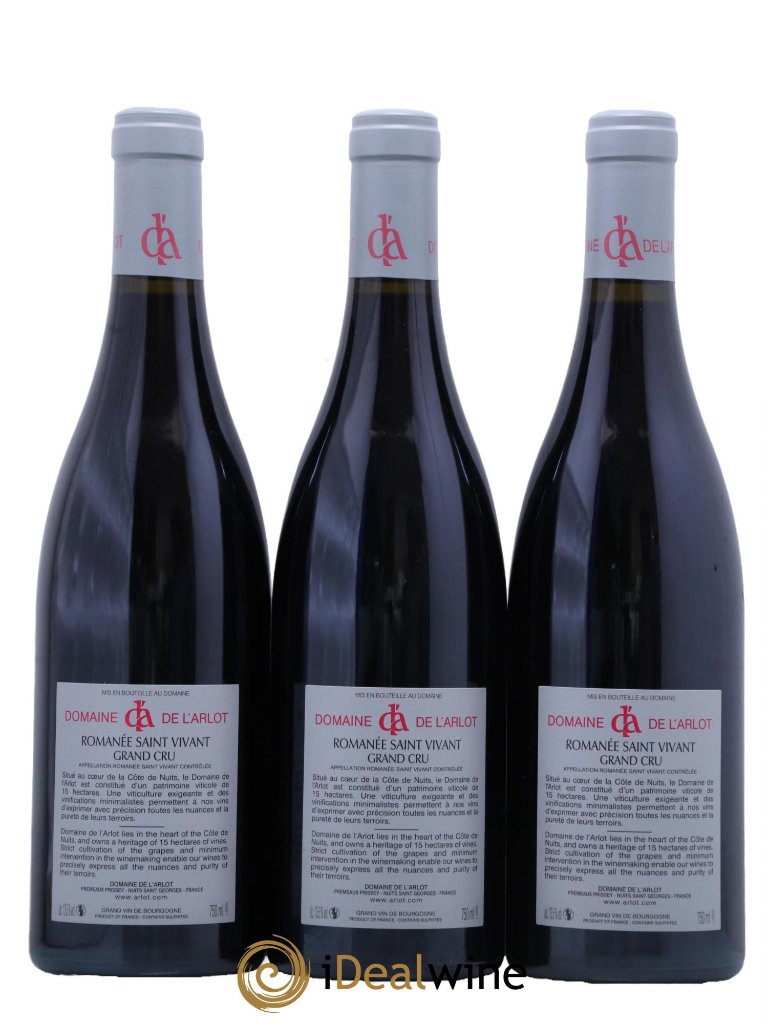 Romanée-Saint-Vivant Grand Cru Domaine de l'Arlot 2017 - Lotto di 3 bottiglie - 1