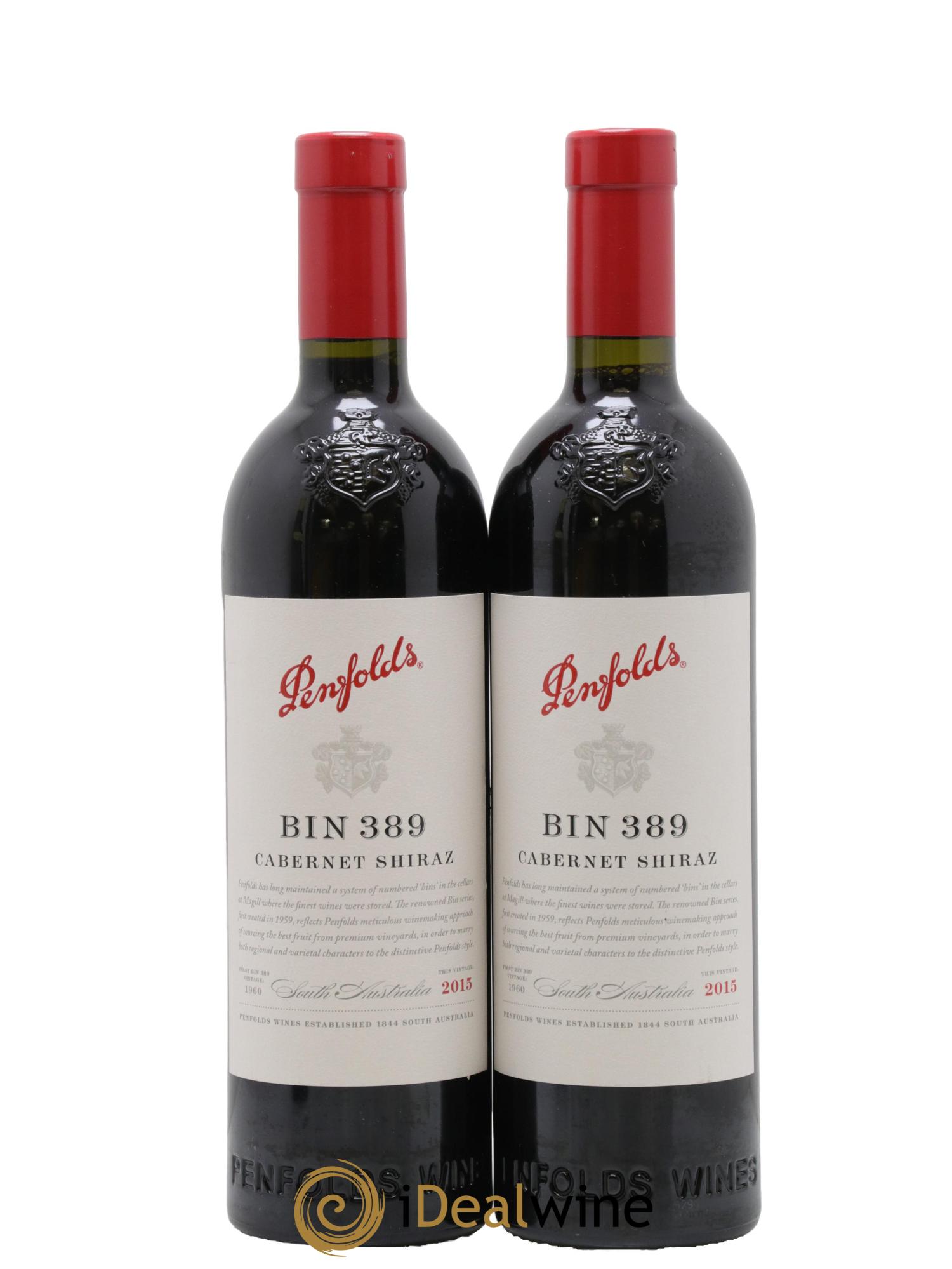 South Australia Penfolds Wines Bin 389 Cabernet Shiraz 2015 - Lot de 2 bouteilles - 0