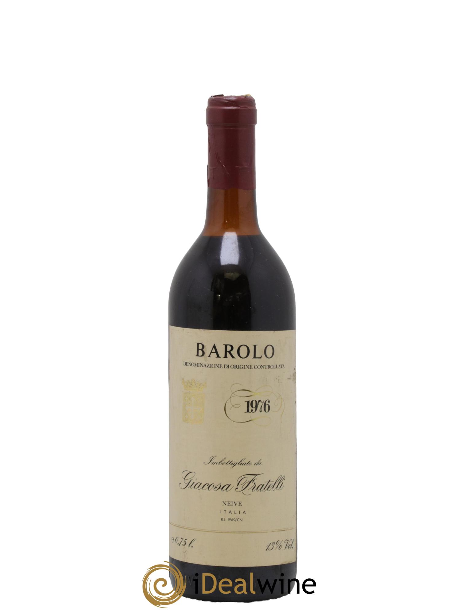 Barolo Giacosa Fratelli 1976 - Lot de 1 bouteille - 0