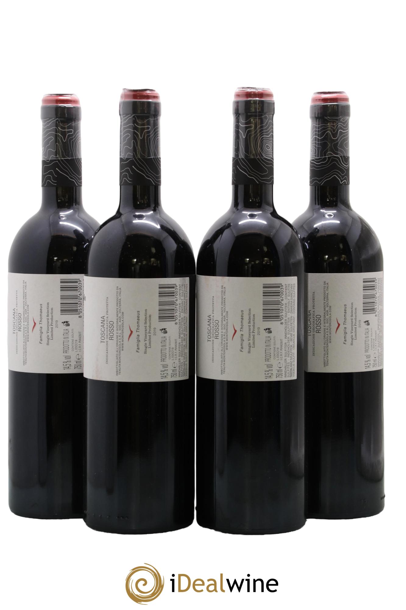 Toscana IGT Canto della Civetta MonteRosolla 2019 - Lot de 4 bouteilles - 1