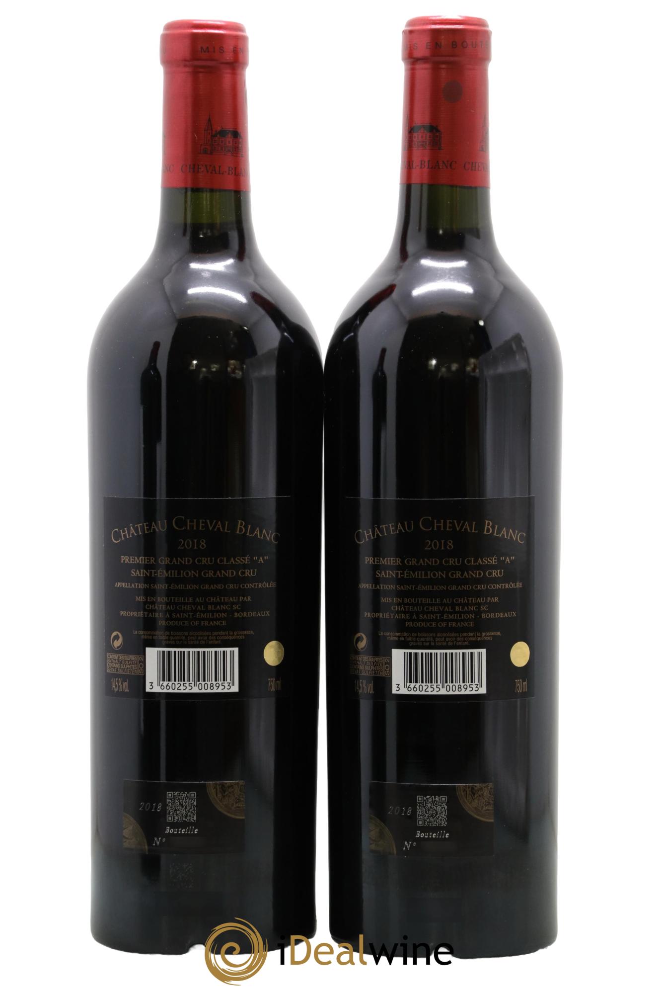 Château Cheval Blanc 1er Grand Cru Classé A 2018 - Lot de 2 bouteilles - 1