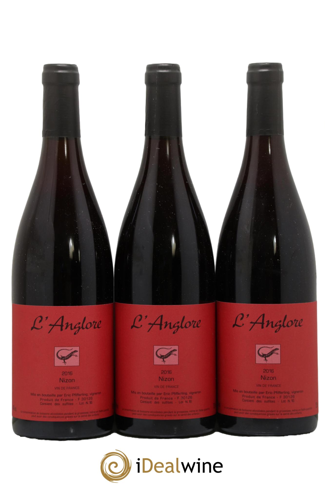 Vin de France Nizon L'Anglore 2016 - Lotto di 3 bottiglie - 0