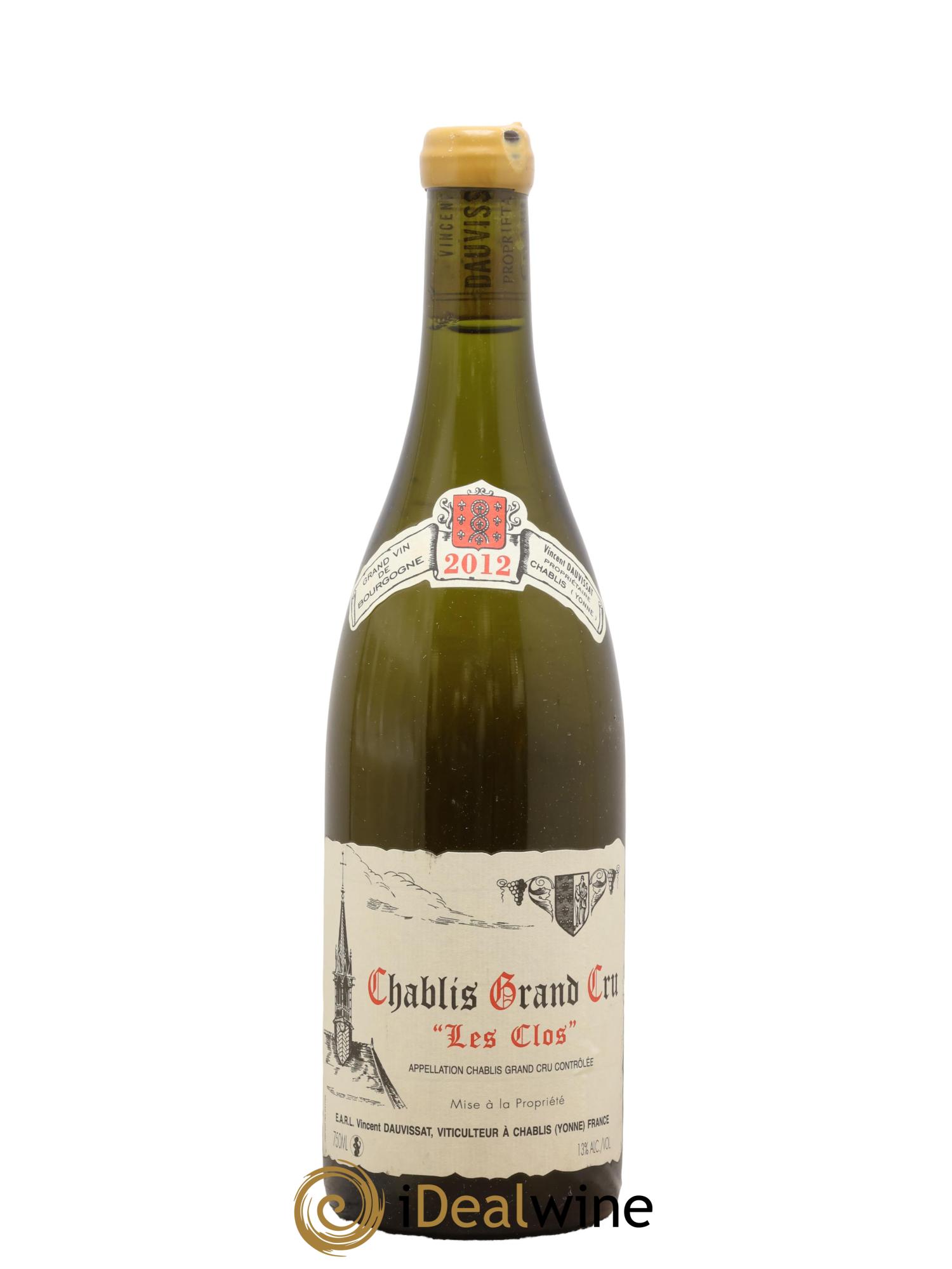 Chablis Grand Cru Les Clos Vincent Dauvissat (Domaine) 2012 - Lot de 1 bouteille - 0