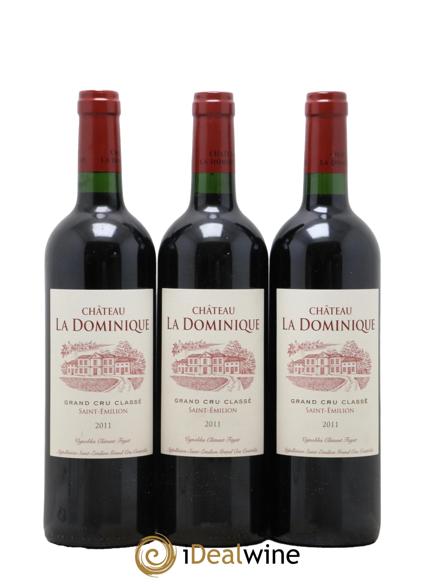 Château la Dominique Grand Cru Classé 2011 - Lotto di 3 bottiglie - 0