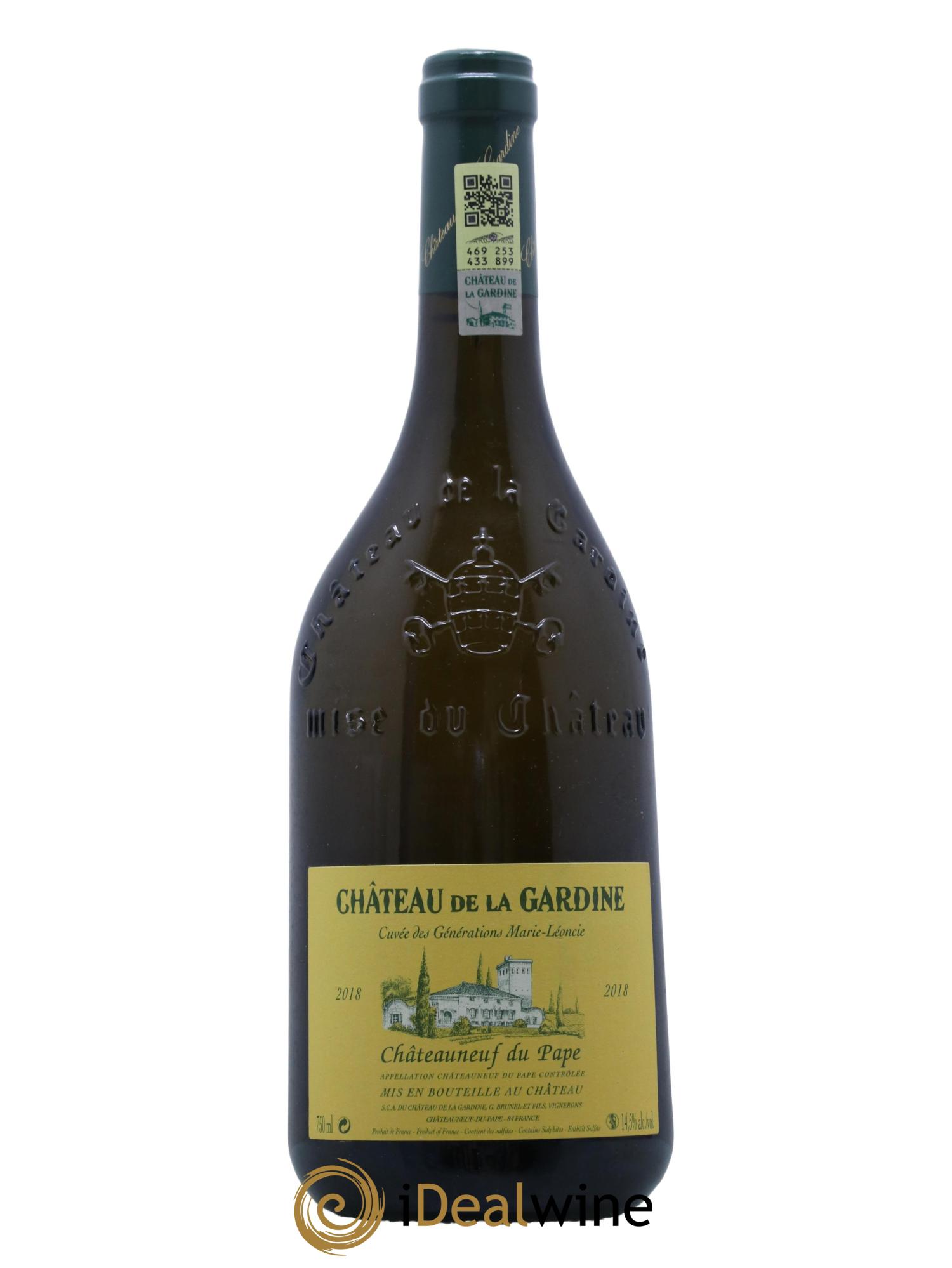 Châteauneuf-du-Pape La Gardine Cuvée des Générations Marie Léoncie Famille Brunel 2018 - Lot de 1 bouteille - 0