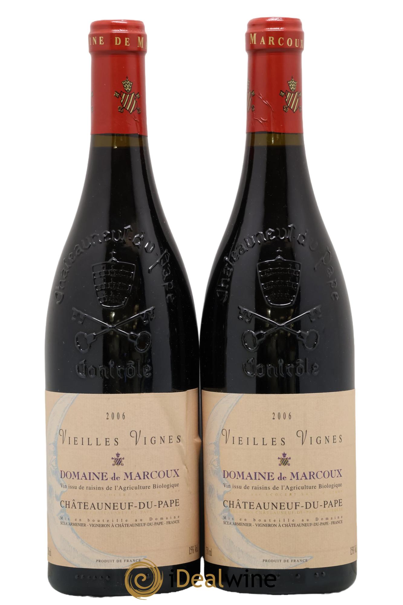 Châteauneuf-du-Pape Vieilles Vignes Marcoux (Domaine de) 2006 - Posten von 2 Flaschen - 0