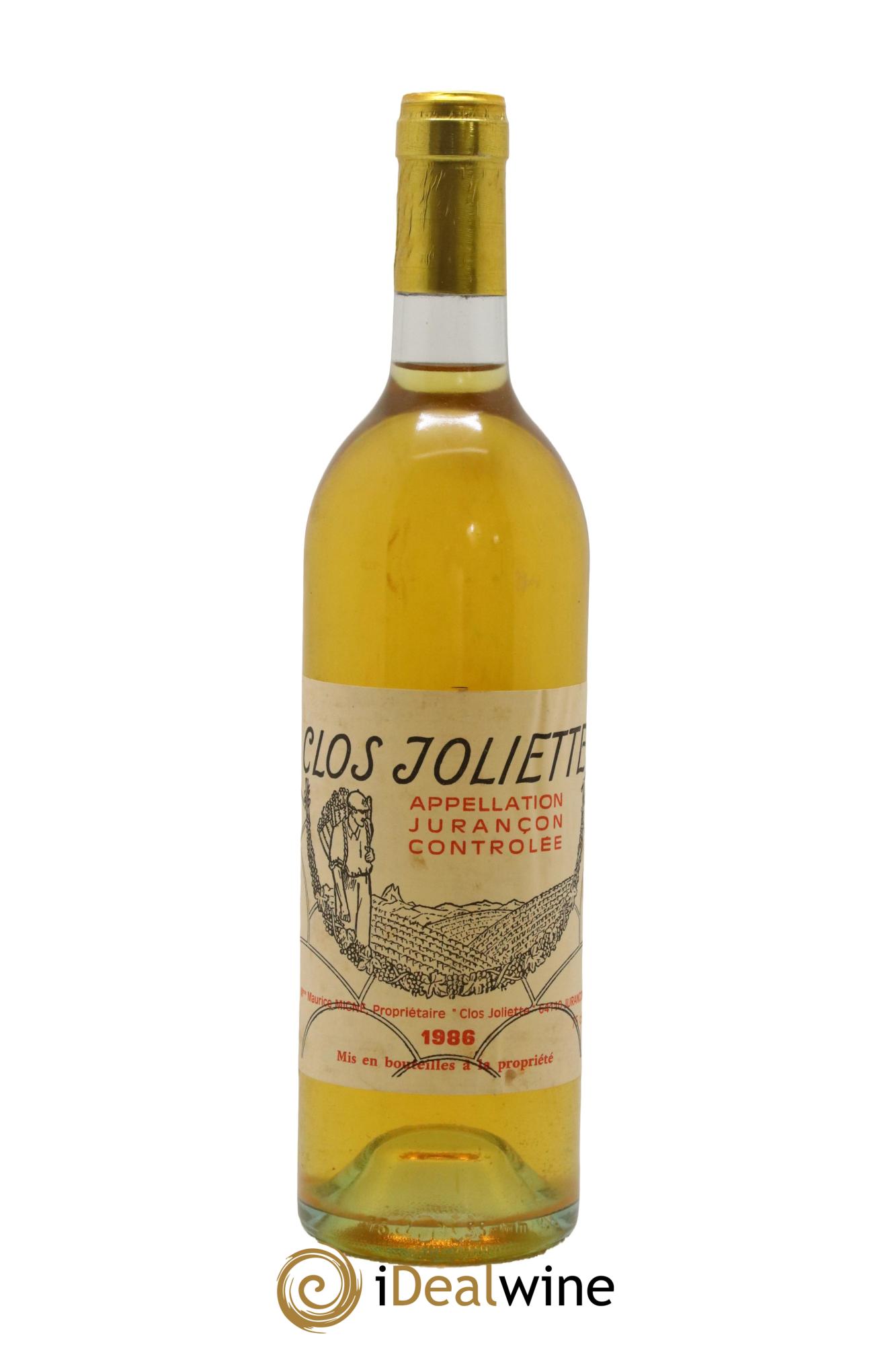 Jurançon Clos Joliette 1986 - Posten von 1 Flasche - 0