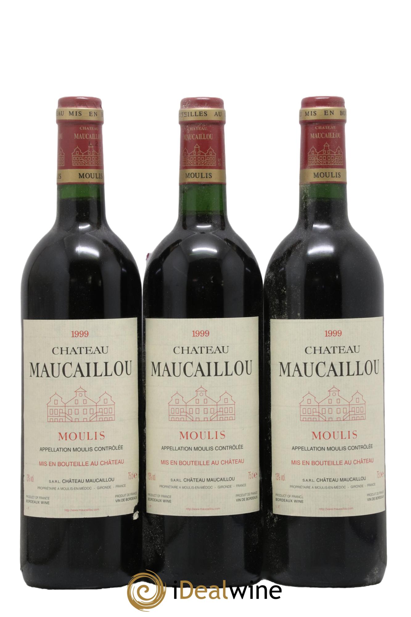 Château Maucaillou 1999 - Posten von 3 Flaschen - 0