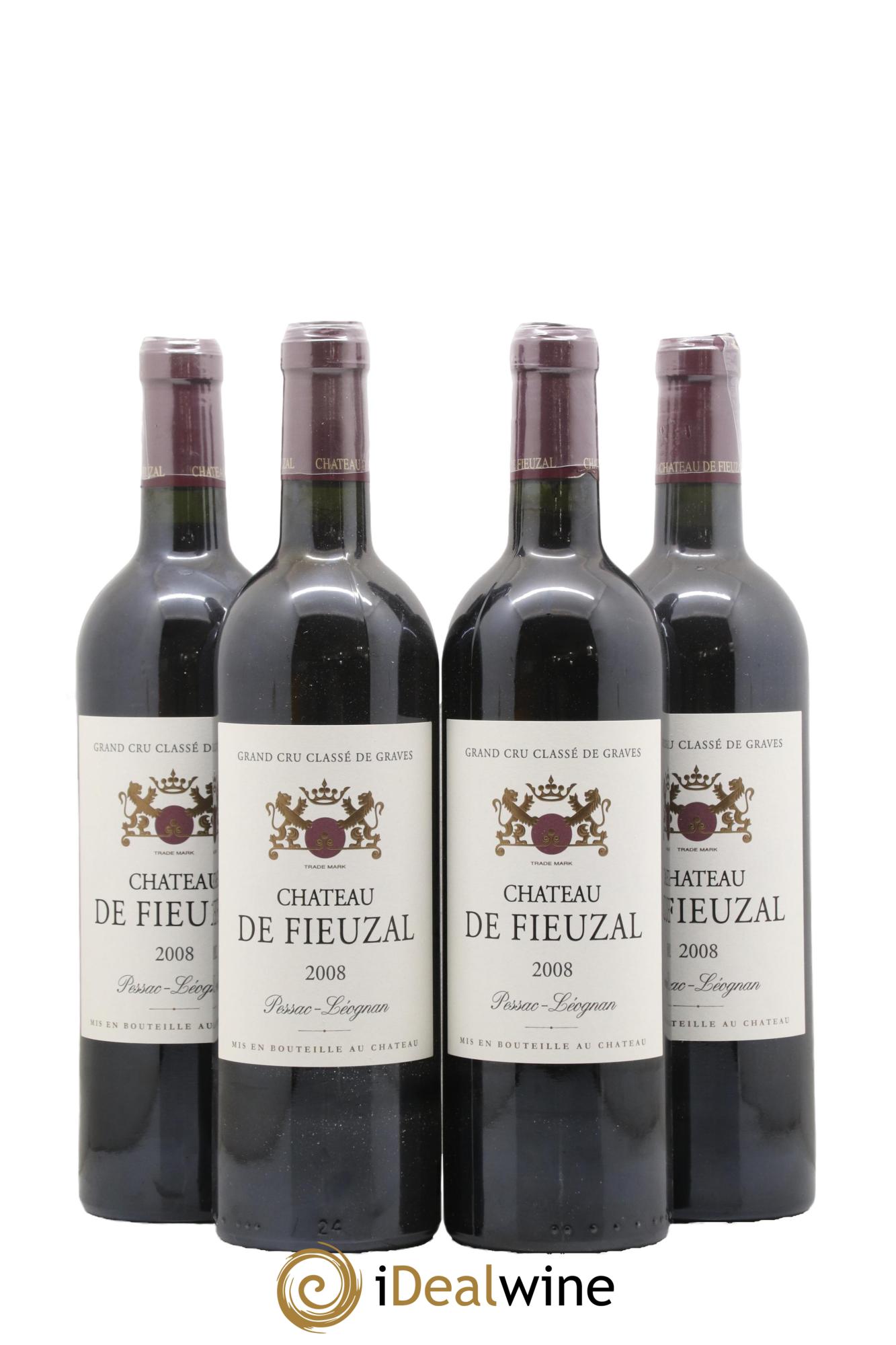 Château de Fieuzal Cru Classé de Graves 2008 - Posten von 4 Flaschen - 0