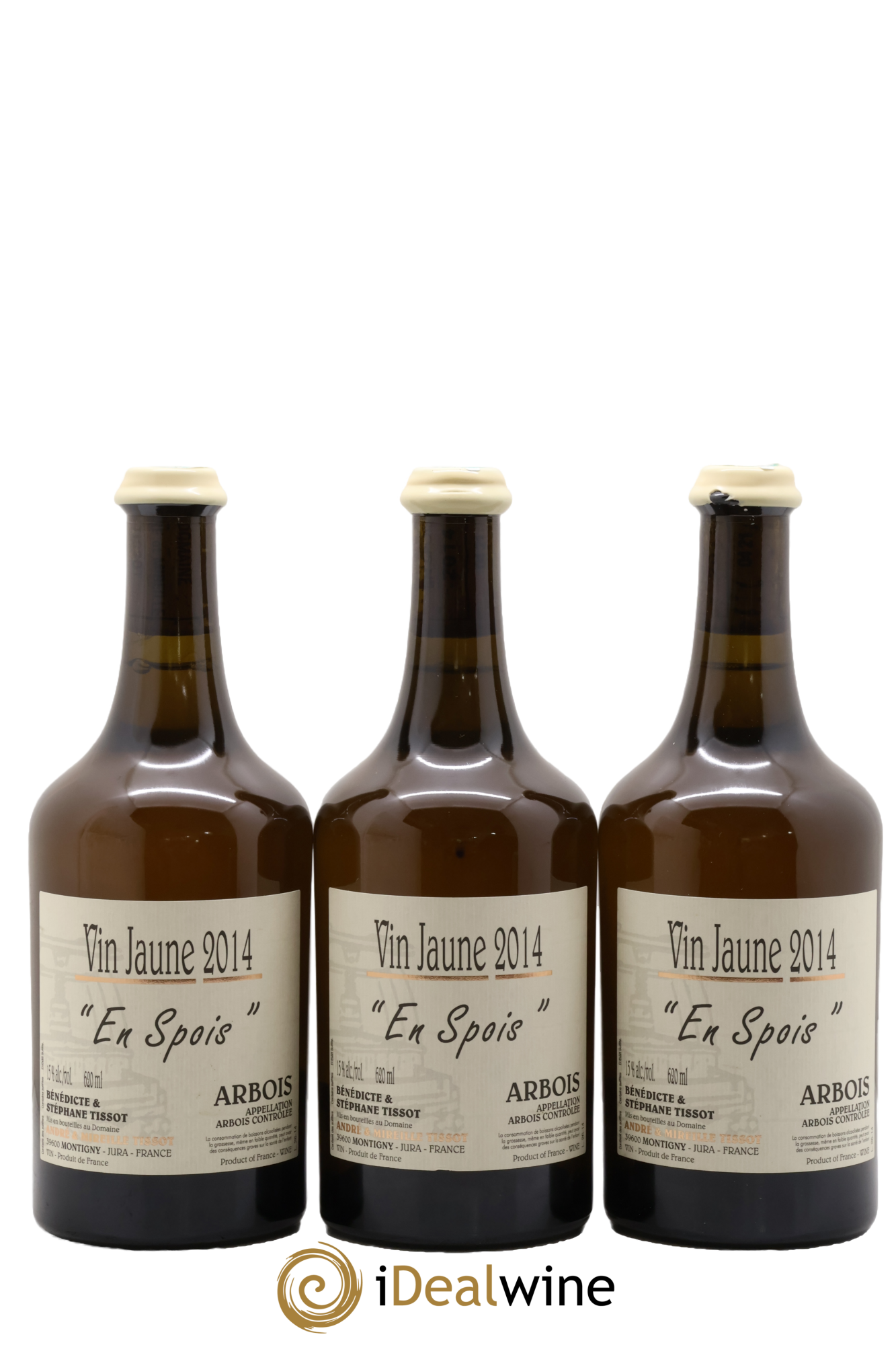 Arbois Vin Jaune En Spois Bénédicte et Stéphane Tissot 2014 - Lotto di 3 clavelin - 0