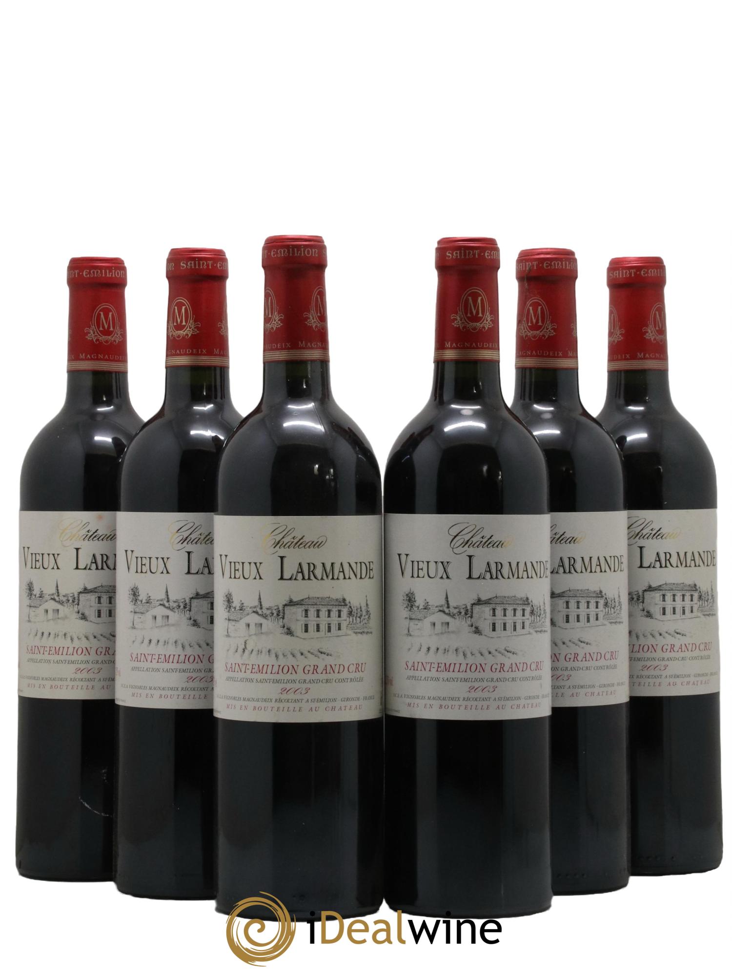 Château Larmande Grand Cru Classé 2003 - Lot de 6 bouteilles - 0