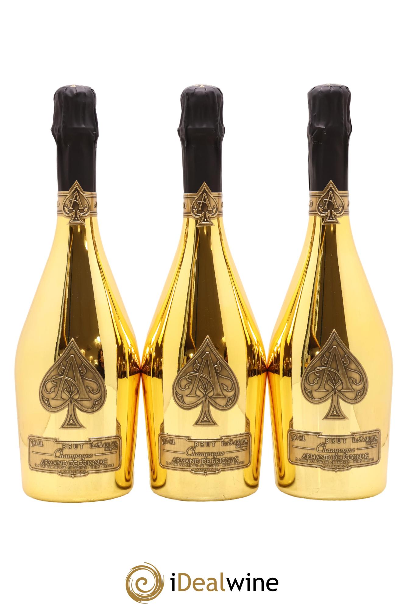 Gold Brut Armand de Brignac - Posten von 3 Flaschen - 0