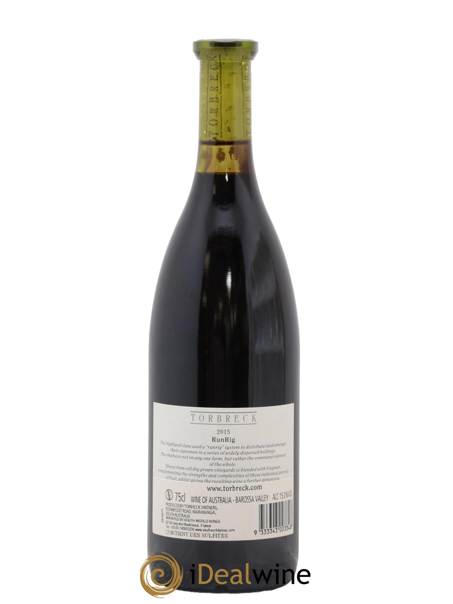 Barossa Valley Torbreck Runrig 2015 - Lot de 1 bouteille - 1