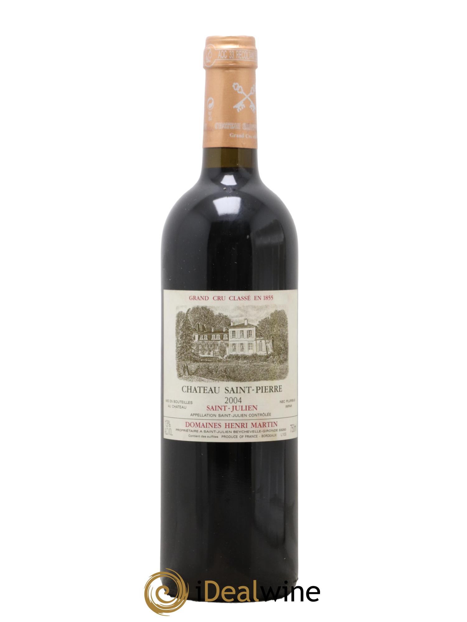 Château Saint-Pierre 4ème Grand Cru Classé 2004 - Lot of 1 bottle - 0