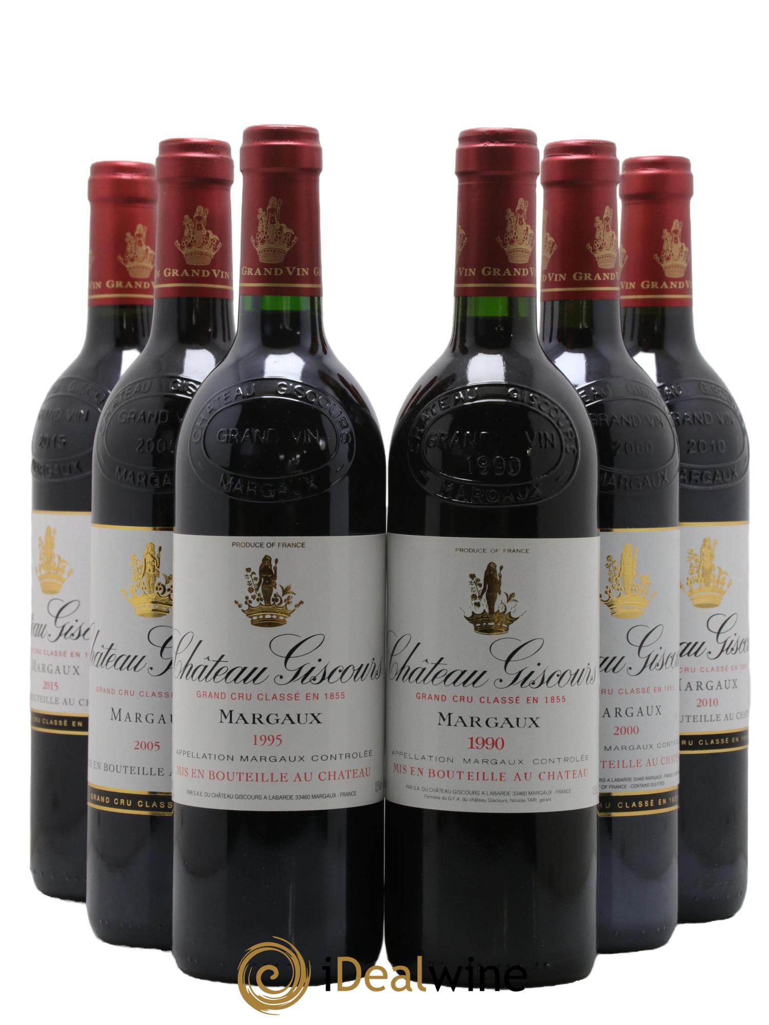 Château Giscours 3ème Grand Cru Classé Verticale 1990 1995 2000 2005 2010 2015 - Lot de 6 bouteilles - 0