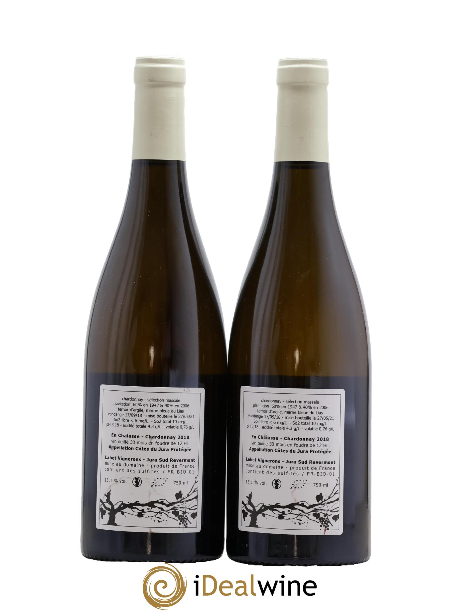 Côtes du Jura Chardonnay En Chalasse Romain - Julien - Charline Labet 2018 - Lot de 2 bouteilles - 1
