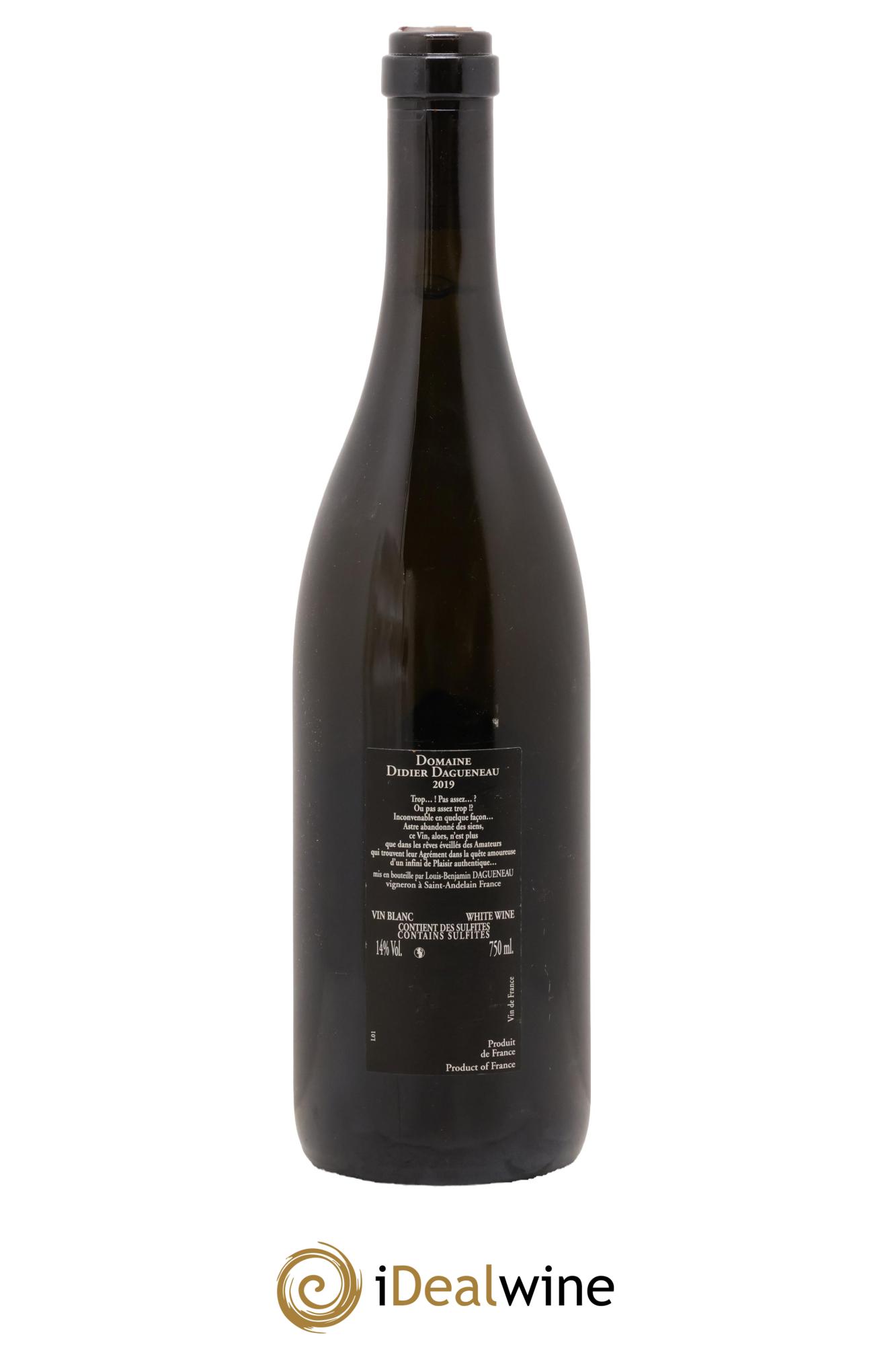 Vin de France (anciennement Pouilly-Fumé) Silex Dagueneau (Domaine Didier - Louis-Benjamin) 2019 - Lot of 1 bottle - 1