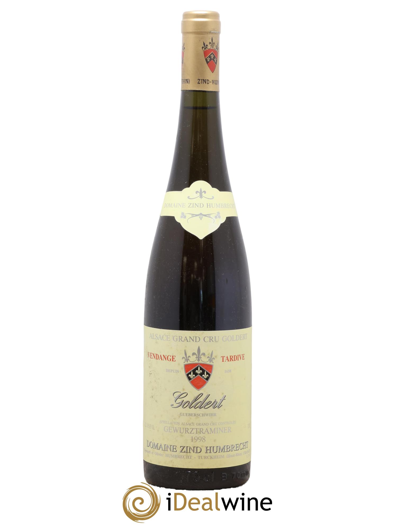 Alsace Gewurztraminer Goldert Grand Cru Vendanges Tardives Zind-Humbrecht (Domaine) 1998 - Lotto di 1 bottiglia - 0