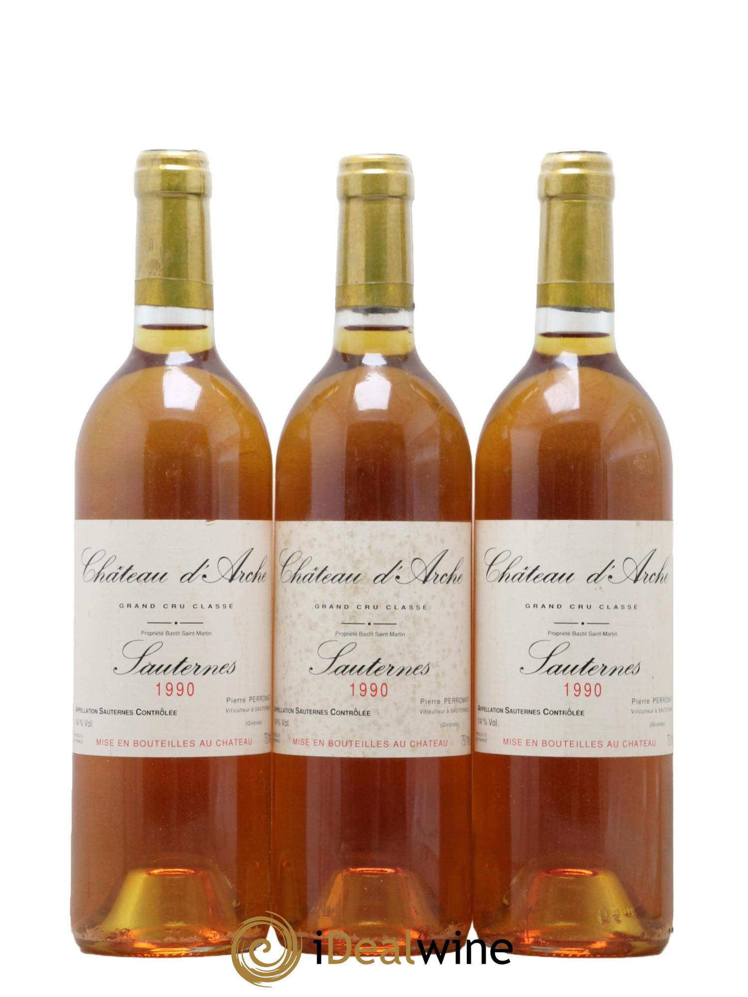 Château d' Arche 2ème Grand Cru Classé 1990 - Lot de 3 bouteilles - 0