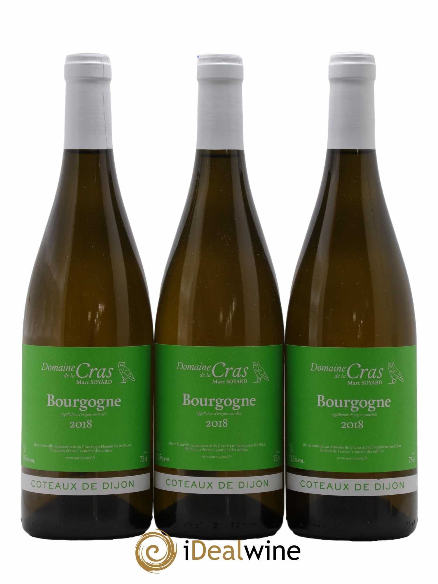 Bourgogne Coteaux de Dijon Domaine de la Cras 2018 - Lot de 3 bouteilles - 0