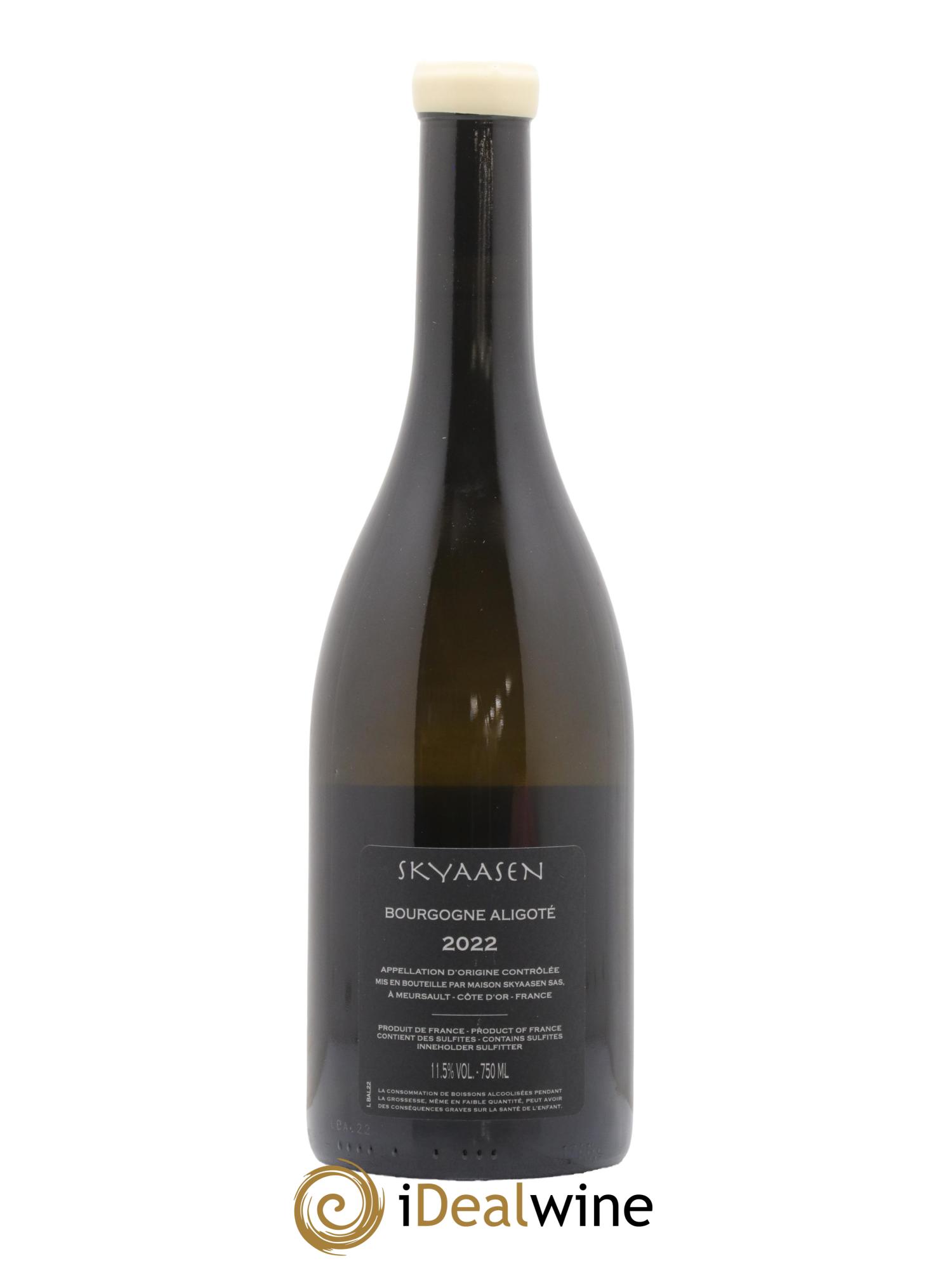 Bourgogne Aligoté Maison Skyaasen 2022 - Lot de 1 bouteille - 1