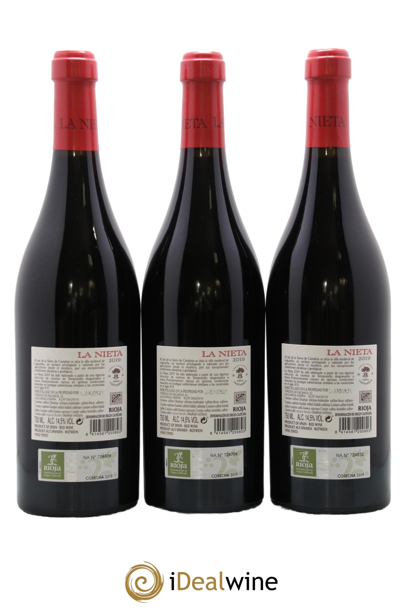 Rioja DOCA Sierra Cantabria Eguren Vinedos de Paganos La Nieta 2019 - Lotto di 6 bottiglie - 4