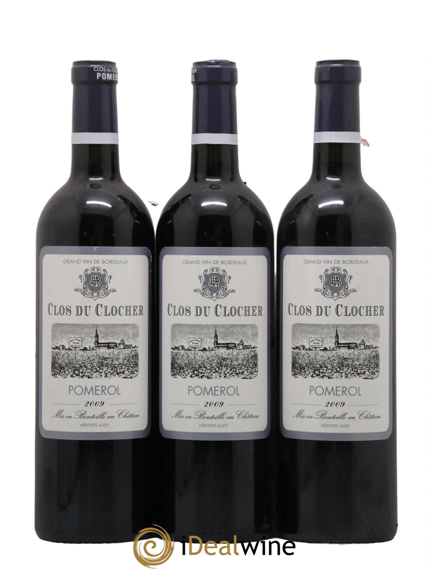 Pomerol Clos du Clocher 2009 - Lot de 3 bouteilles - 0