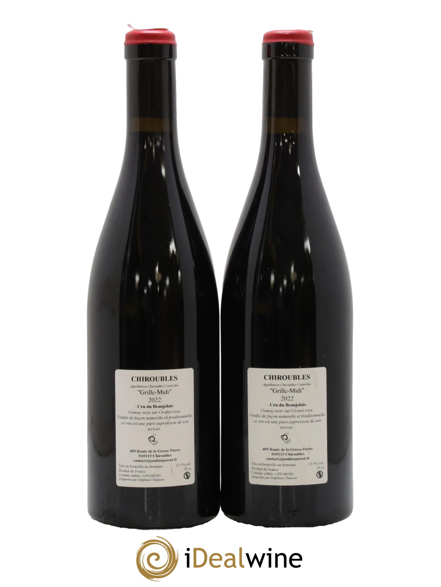Chiroubles Grille-Midi La Grosse Pierre 2022 - Lot de 2 bouteilles - 1