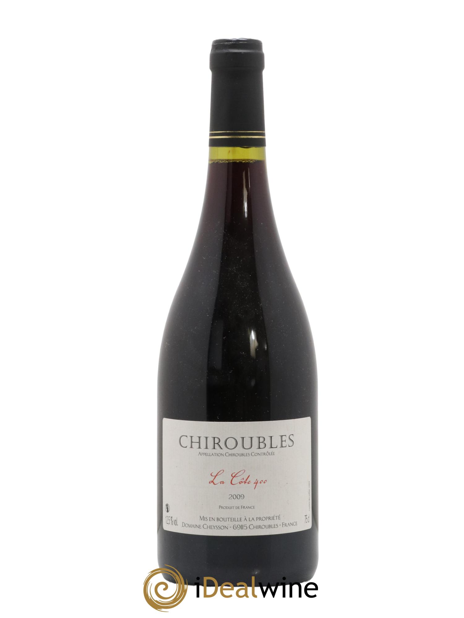 Chiroubles La cote 400 Domaine Cheysson 2009 - Lot de 1 bouteille - 0