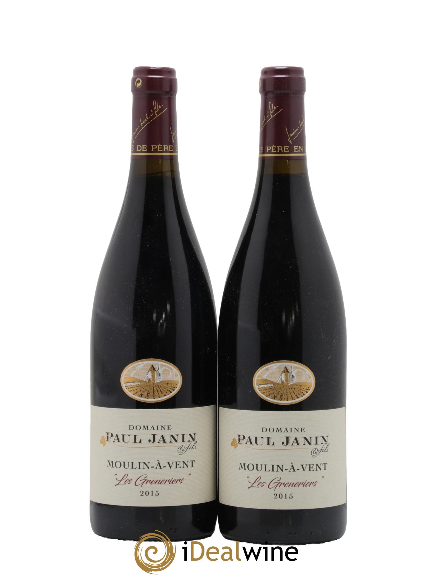 Moulin-à-Vent Greneriers Vieilles Vignes Janin Paul 2015 - Lot de 2 bouteilles - 0