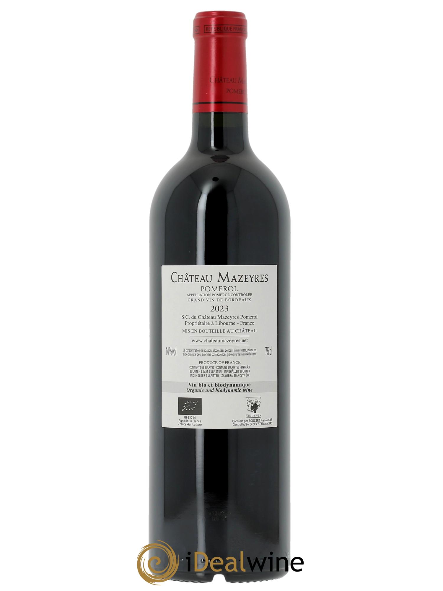 Château Mazeyres (CBO à partir de 6 bts) 2023 - Lot de 1 bouteille - 1
