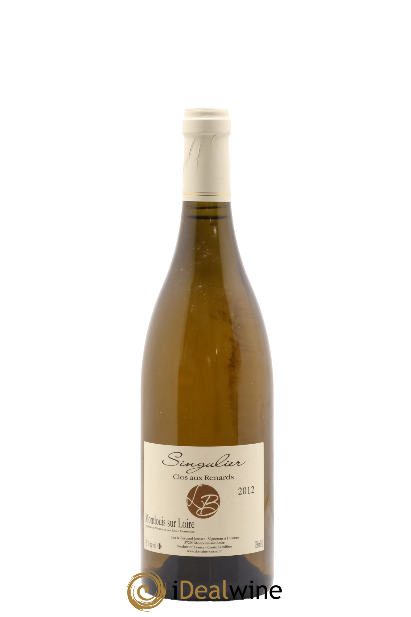 Montlouis-sur-Loire Clos aux Renards Singulier Lise et Bertrand Jousset 2012 - Lot of 1 bottle - 0