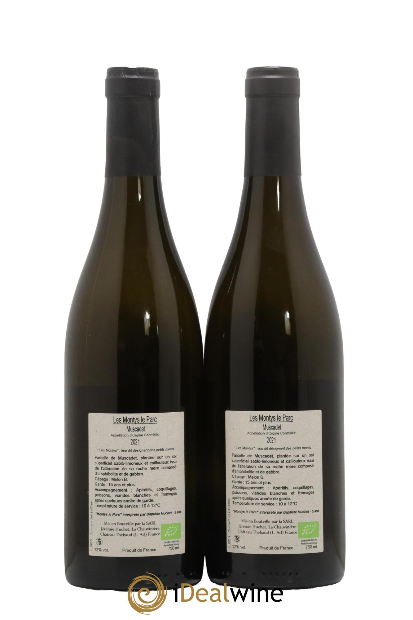 Muscadet Les Montys Le Parc Domaine de la Chauviniere 2021 - Lot de 2 bouteilles - 1