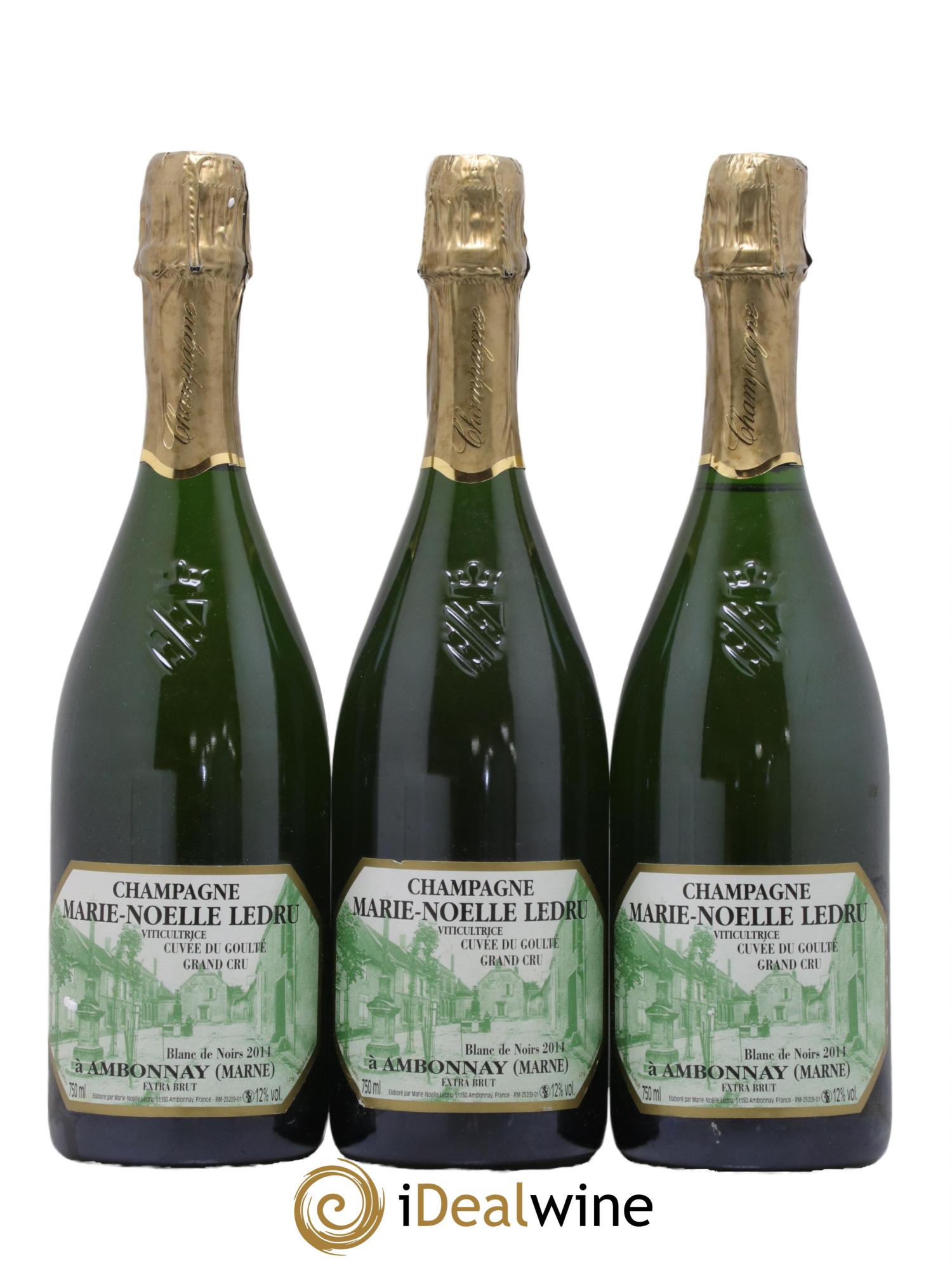 Cuvée du Goulté Blanc de Noirs Marie-Noëlle Ledru 2014 - Lot of 3 bottles - 0