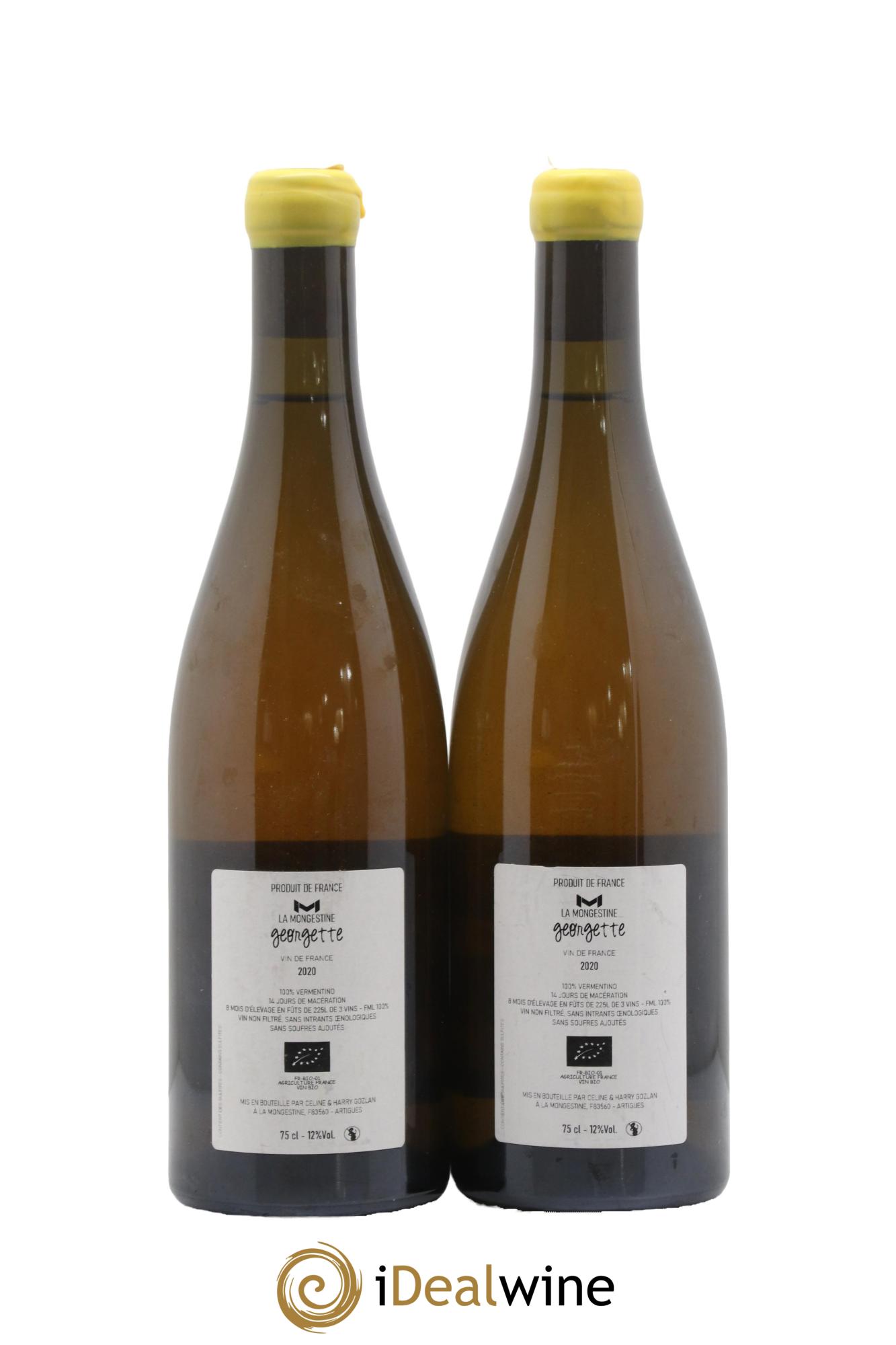 Vin de France Georgette Mongestine 2020 - Lot de 2 bouteilles - 1