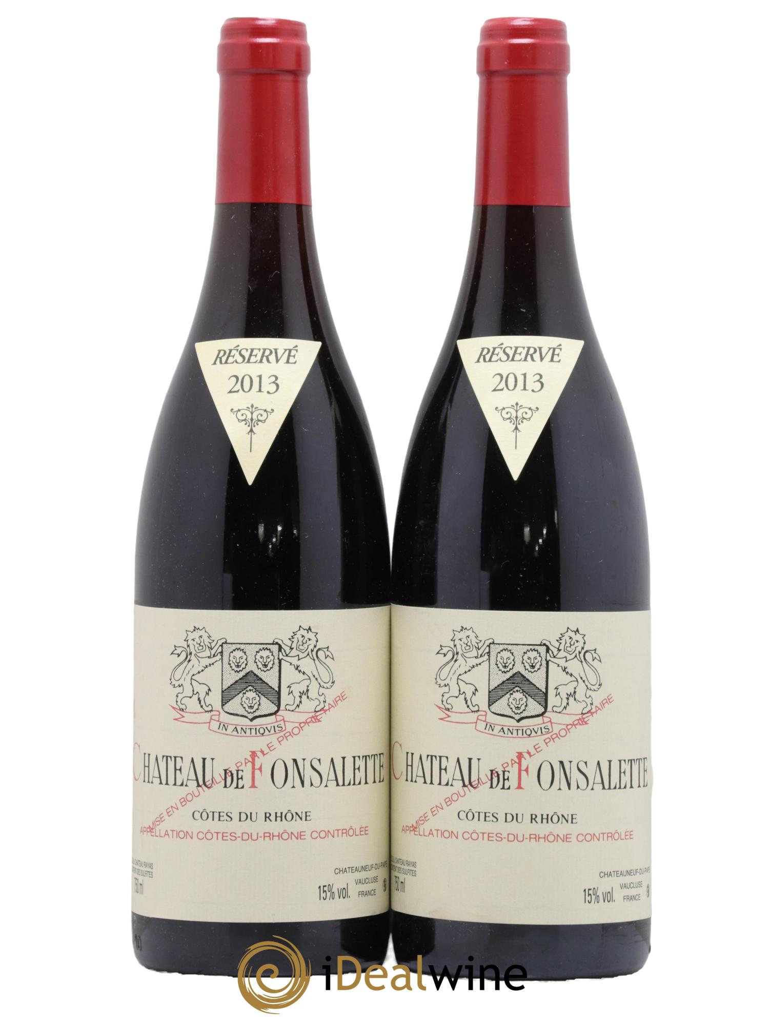 Côtes-du-Rhône Château de Fonsalette Emmanuel Reynaud 2013 - Lot de 2 bouteilles - 0