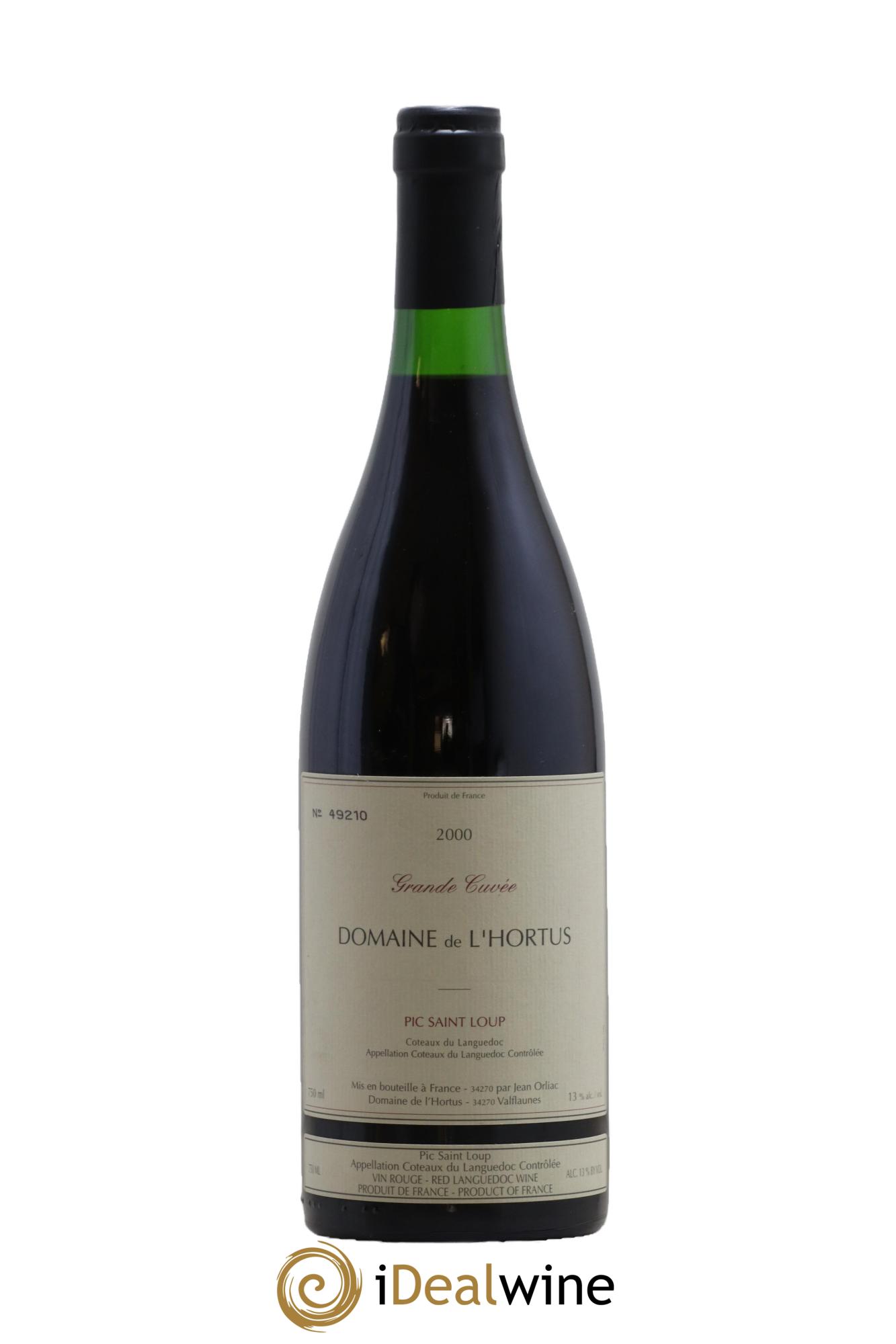 Pic Saint-Loup Domaine de L'Hortus Grande Cuvée Famille Orliac 2000 - Lot de 1 bouteille - 0