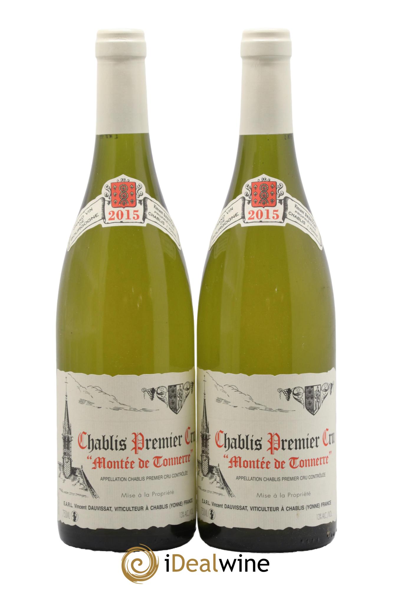 Chablis 1er Cru Montée de Tonnerre Vincent Dauvissat (Domaine) 2015 - Lot of 2 bottles - 0