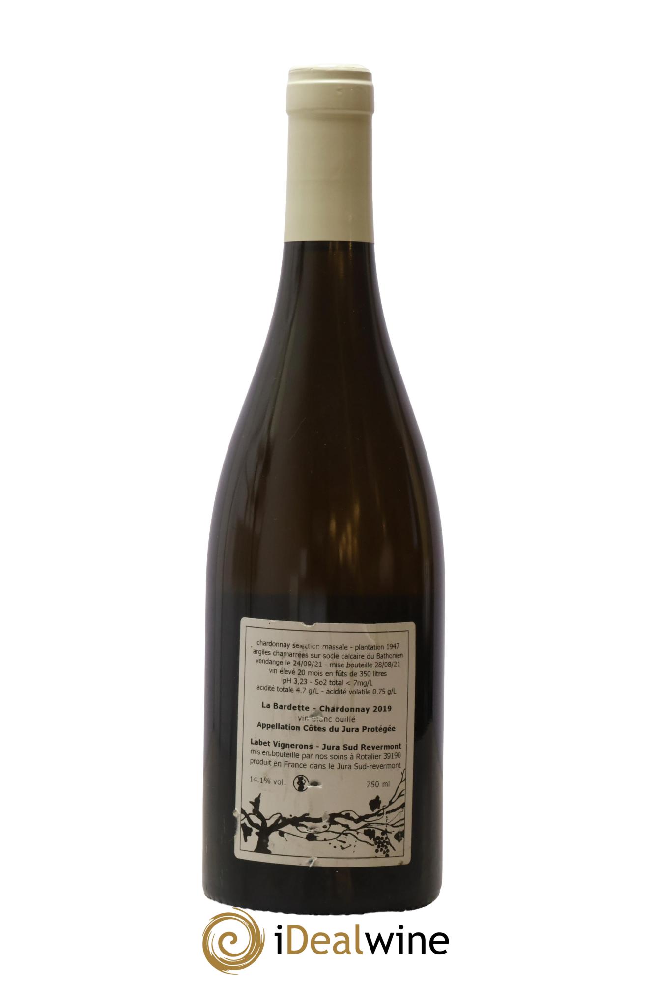 Côtes du Jura Chardonnay La Bardette Romain - Julien  - Charline Labet 2019 - Lot de 1 bouteille - 1