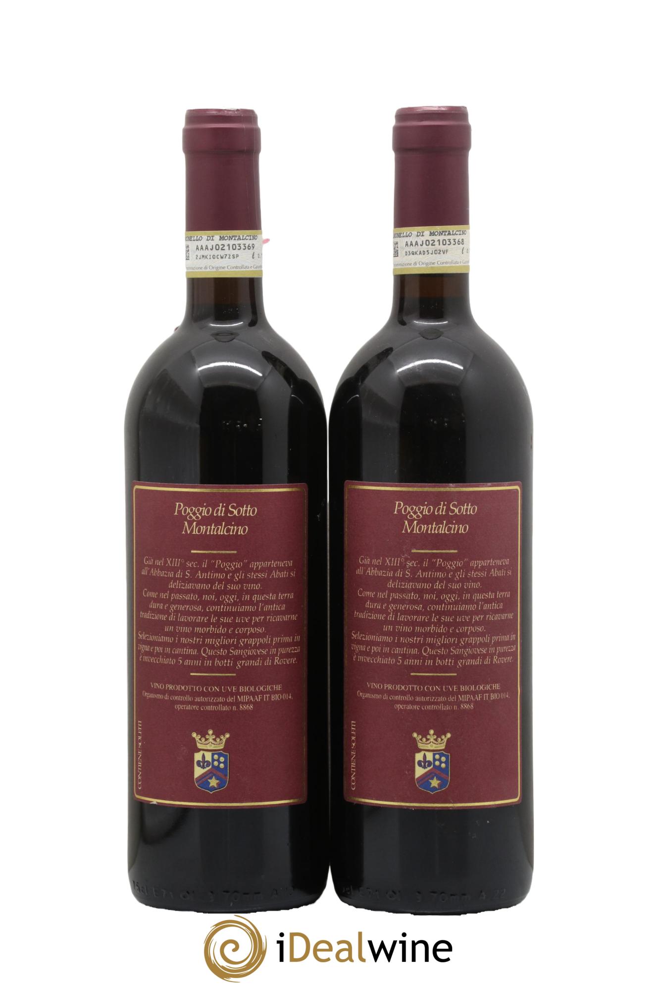 Brunello di Montalcino DOCG Poggio di Sotto 2006 - Lot de 2 bouteilles - 1