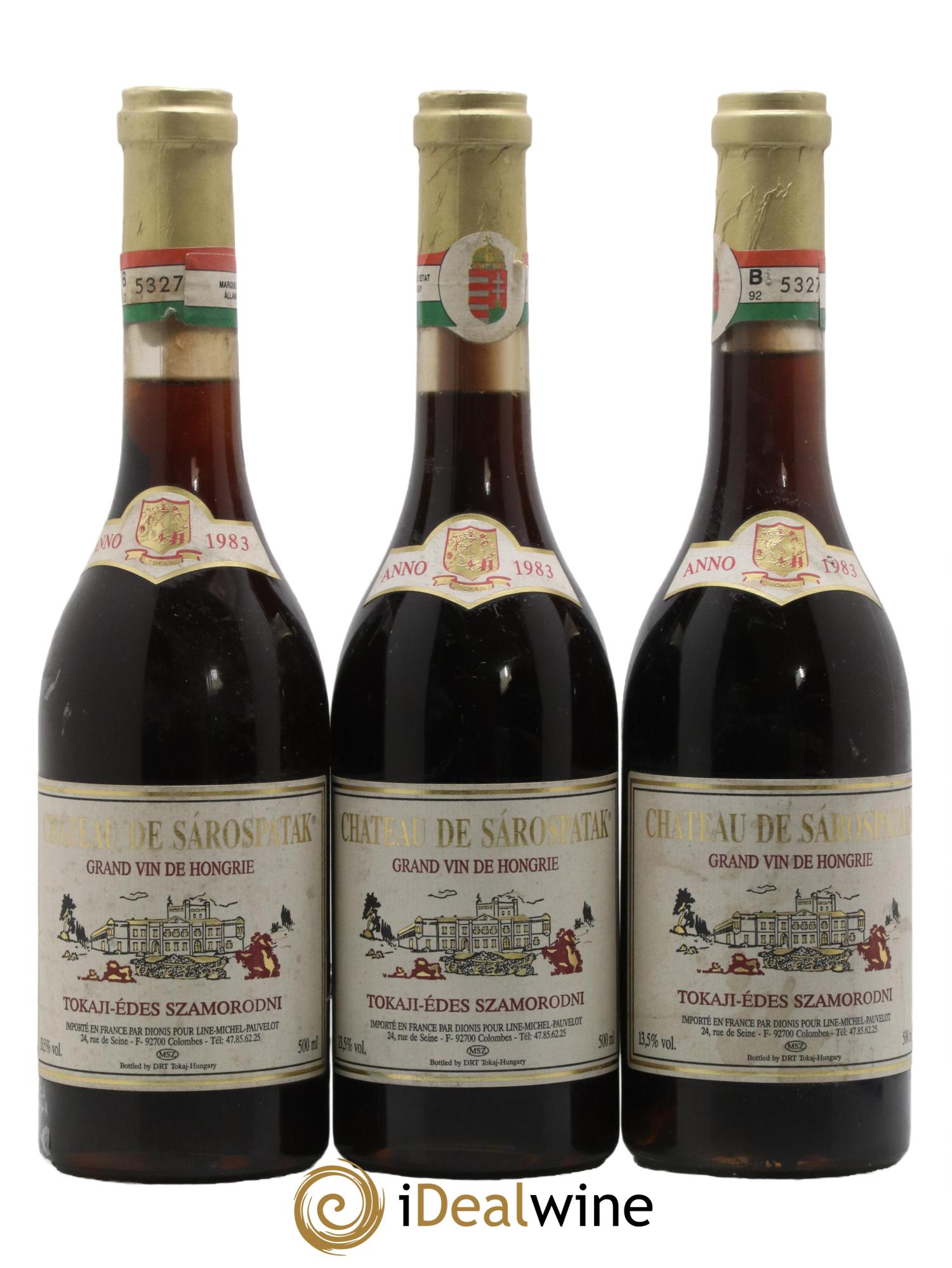 Tokaji Chateau de Sarospatak 1983 - Lot de 3 format 50cls - 0