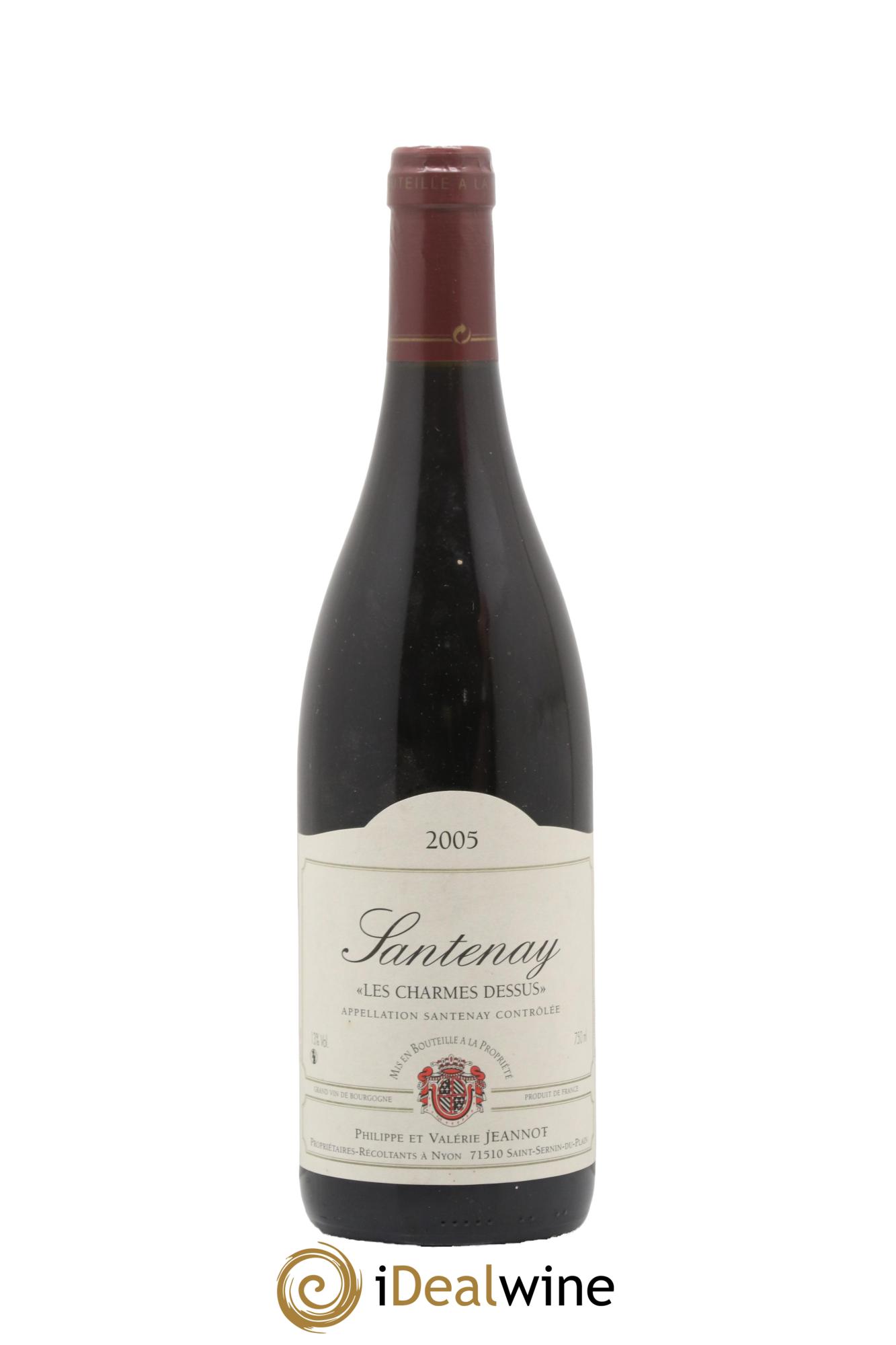 Santenay Les Charmes Dessus Philippe et Valérie Jeannot 2005 - Lot de 1 bouteille - 0