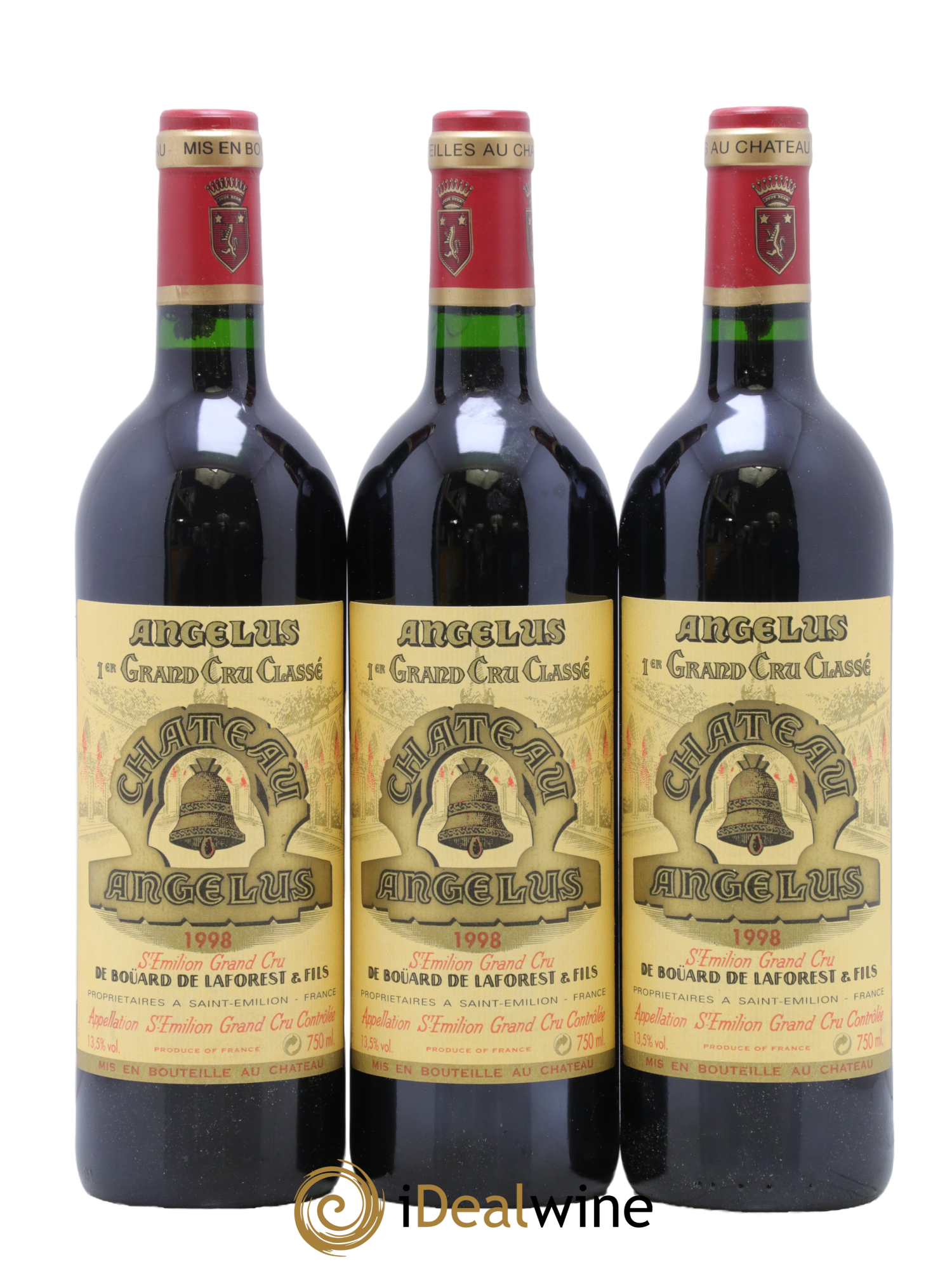Château Angélus 1er Grand Cru Classé A 1998 - Lot of 12 bottles - 3