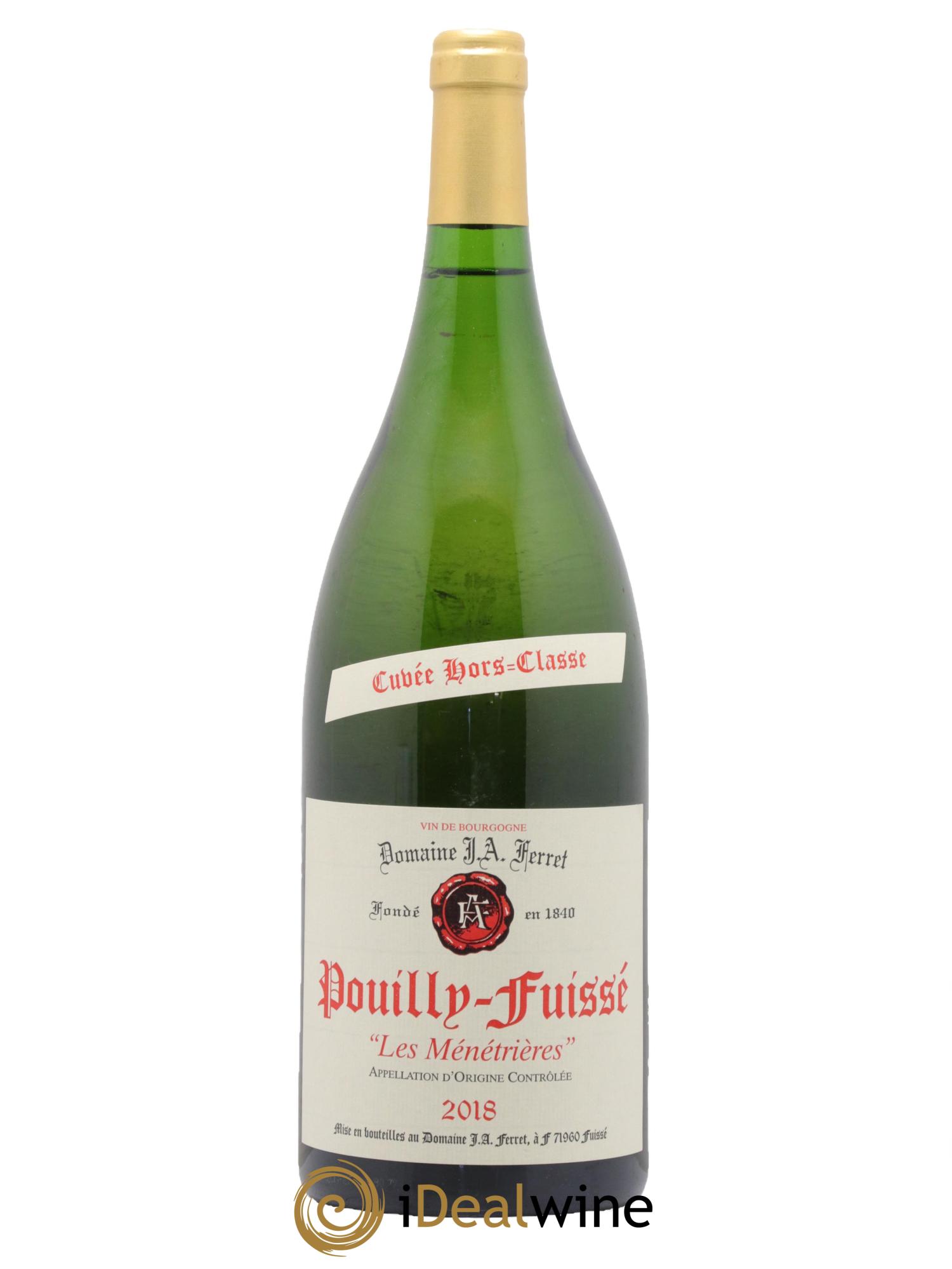 Pouilly-Fuissé 1er Cru Hors Classe Les Ménétrières J.A. Ferret (Domaine) 2018 - Lot de 1 magnum - 0