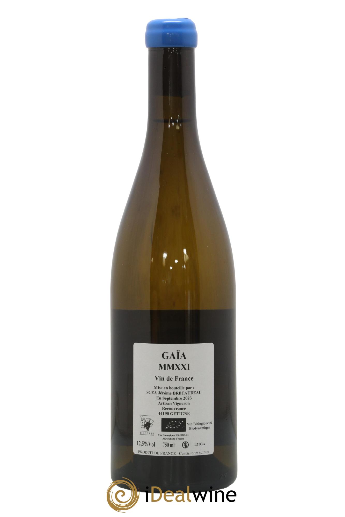 Vin de France Gaïa Jérôme Bretaudeau - Domaine de Bellevue 2021 - Lot de 1 bouteille - 1