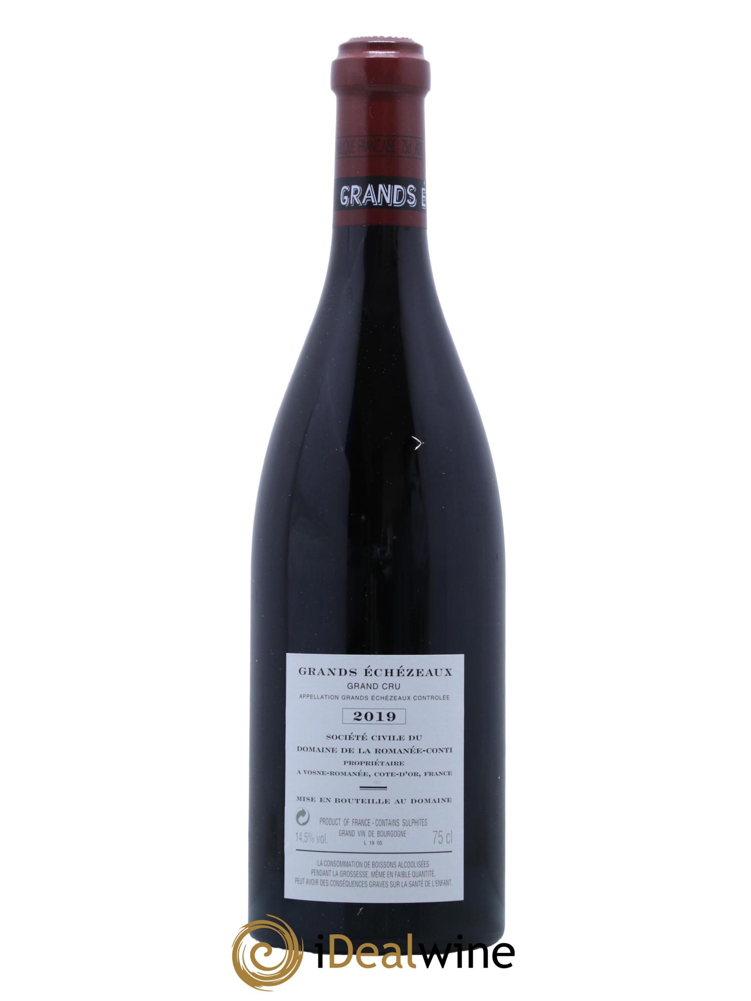 Grands-Echezeaux Grand Cru Domaine de la Romanée-Conti 2019 - Lot de 1 bouteille - 1